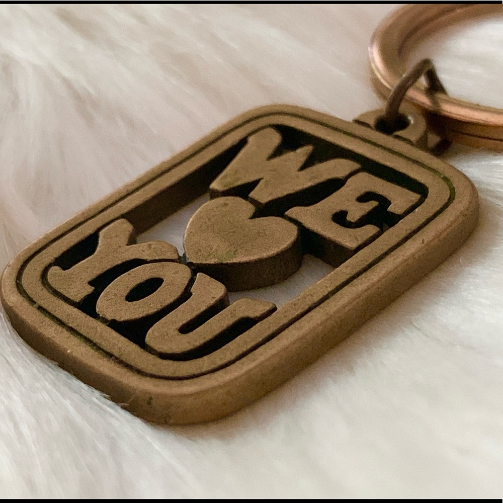 James Avery Rare Bronze Keychain We Love You Gem